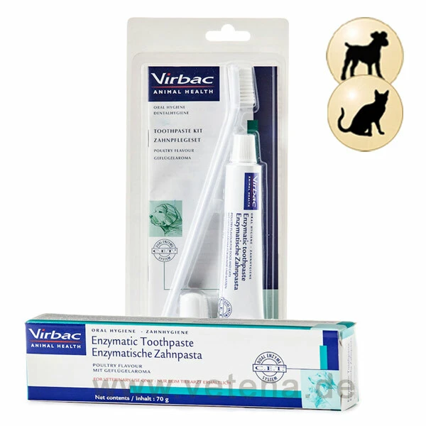 Virbac C.E.T. Zahnpasta & Zahnpflegeset Für Hunde & Katzen 1 Virbac C.E.T. Zahnpasta & Zahnpflegeset Für Hunde & Katzen